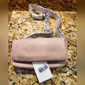 NWT Vegan Leather Fanny Pack Cross Body Bag Boho Vintage PINK